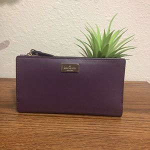 Kate Spade Deep Plum Leather Wallet